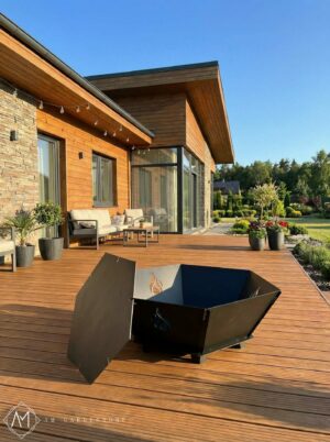 PALENISKO HEKSAGON. Średnica 75cm. Składane. Podwójne dno. Grubość 0,5cm